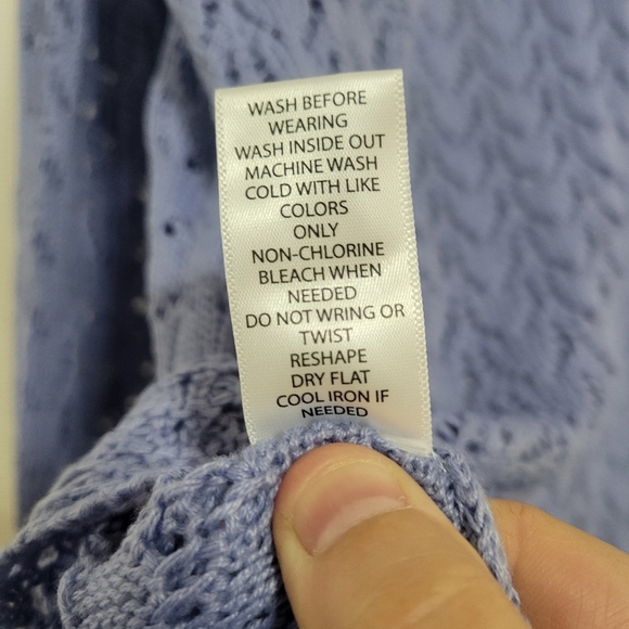 Candies Blue Crochet Sweater Size XXL - Picture 4 of 7